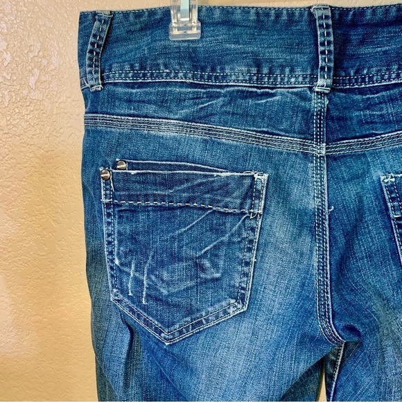 Madison Denim Co Jeans 11/12 Stretch Distressed Cotton Spandex Straight Leg - Picture 7 of 16